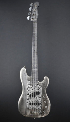 12001 Antique Silver Roses SteelCaster Bass