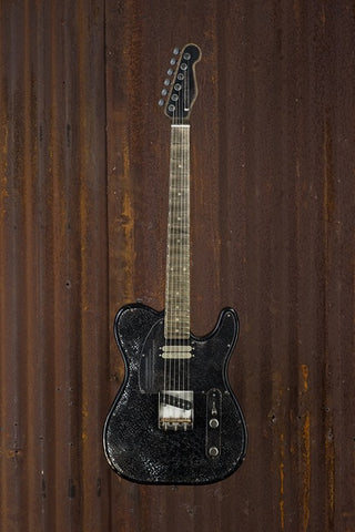 18013 Black on Antique Silver Snakeskin SteelTopCaster