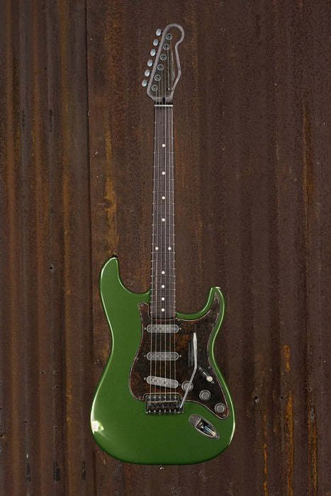 19044 Rust O Matic Red and White Pinstriped Pickguard Cadillac Green SteelGuard O Matic