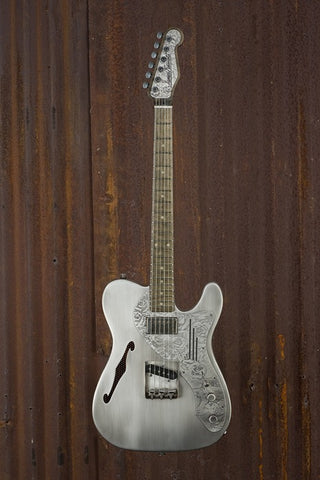 18006 Antique Silver Roses Engraved Deluxe SteelCaster