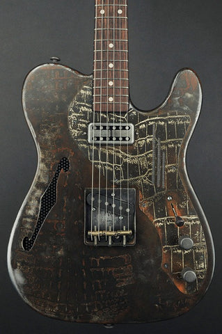 14128 Rust on Cream Gator Pickguard Deluxe SteelCaster