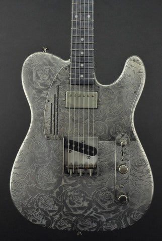 14013 Antique Silver Roses SteelCaster