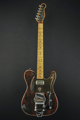 13198 Rust O Matic Pinstripe Square Perforated SteelCaster with B16 Bigsby