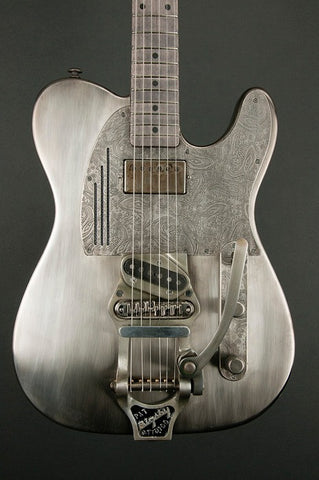 11157 Antique Silver Paisley Pickguard B16 Bigsby SteelCaster