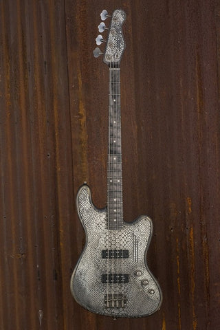 19061 Antique Silver Snakeskin Brett Simons Signature Model Steeltop Bass