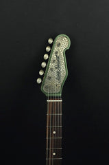 13219 Reverse Antique Silver Snakeskin Cadillac Green SteelMaster