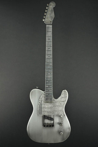 13170 Antique Silver Gator Pickguard SteelCaster Baritone