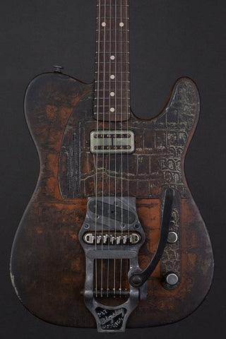 15157 Rust on Cream Gator Pickguard SteelCaster with B16 Bigsby