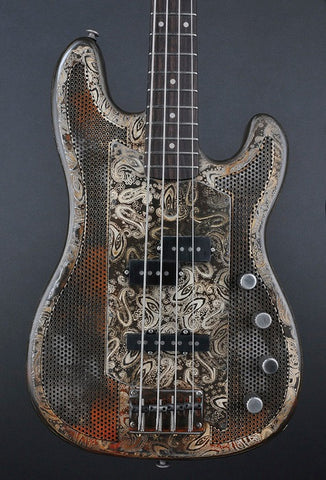 12150 Rust on Cream Paisley SteelCaster Bass