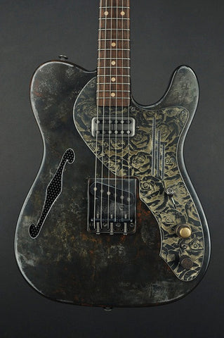 14200 Rust on Cream Roses Deluxe SteelCaster