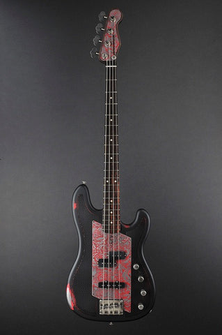 12055 Black on Red Roses SteelCaster Bass