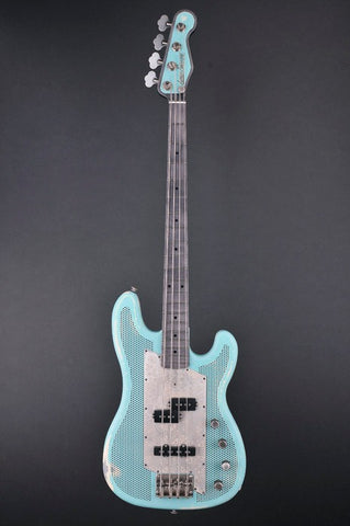 12041 Sea Foam Green on Cream African SteelCaster Bass