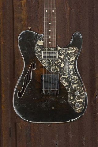 18075 Cream on Roses Rust O Matic Pinstripe Deluxe SteelCaster