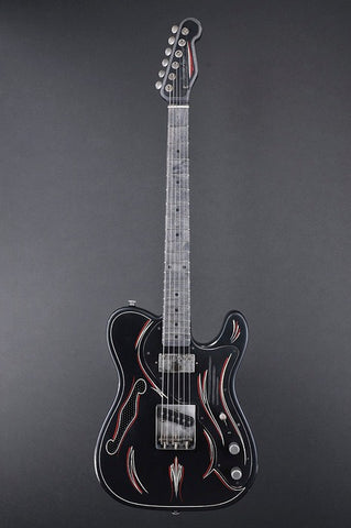 13086 Satin Black Pinstripe Deluxe SteelCaster