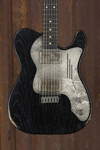 19038 Antique Silver Paisley Black Nitro Deluxe SteelGuardCaster