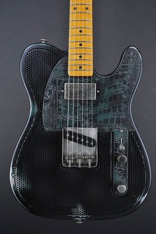 12111 Black on Green Holey Gator SteelCaster