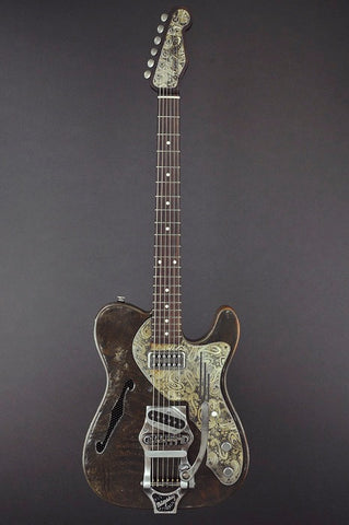 13056 Rust O Matic Paisley Pickguard Deluxe SteelCaster with B16 Bigsby