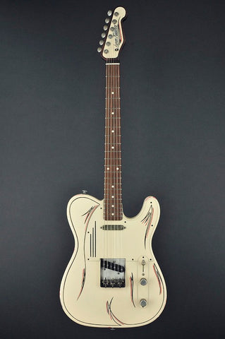 13113 Cream on Red Pinstripe SteelCaster