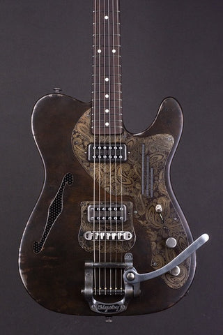 16027 Rust On Cream Paisley Deluxe SteelCaster