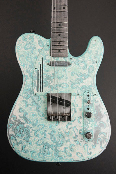 11098 Sea Foam Green on Cream Paisley SteelCaster – James Trussart
