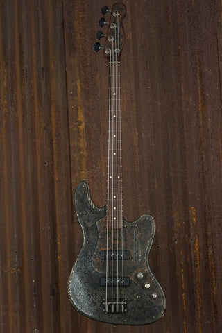 19014 Rust on Black Paisley Engraved SteelTop Bass