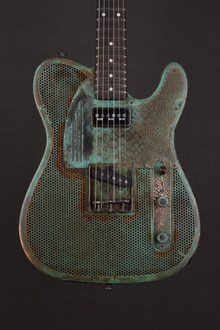 16079 Titanic Green Snakeskin Holey SteelCaster