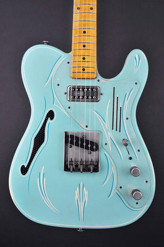 13016 Sea Foam Green on Cream Pinstripe Deluxe SteelCaster