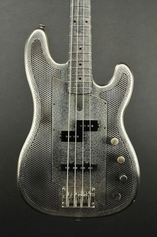 13174 Antique Silver Snakeskin SteelCaster Bass