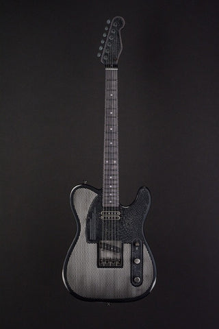 16100 Antique Silver Black Snakeskin Holey SteelCaster