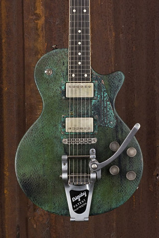 19074 Titanic Green Snakeskin Engraved SteelDeville