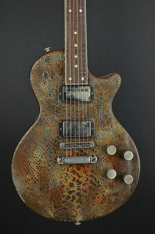 10082 Rust on Cream Snakeskin SteelDeville