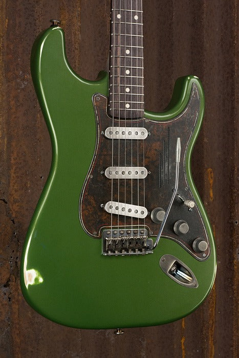 19044 Rust O Matic Red and White Pinstriped Pickguard Cadillac Green SteelGuard O Matic