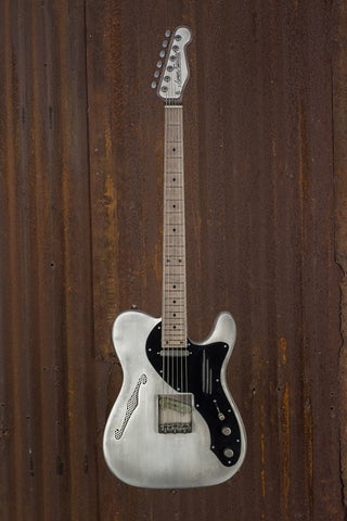 19056 Antique Silver Body on Black Pickguard Deluxe SteelCaster