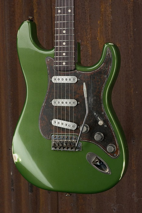 19044 Rust O Matic Red and White Pinstriped Pickguard Cadillac Green SteelGuard O Matic