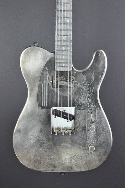 10156 Antique Silver Dragon Engraved SteelCaster – James Trussart