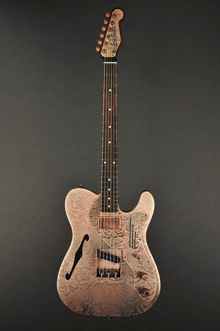 13063 Antique Copper Roses Deluxe SteelCaster