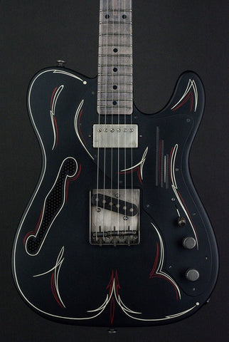 15029 Satin Black Pinstripe Deluxe SteelCaster