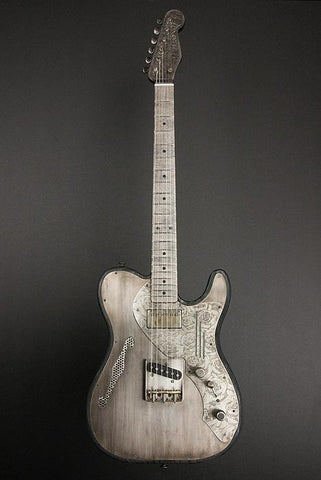 11041 Antique Silver Roses Pickguard Deluxe SteelTopCaster