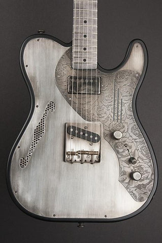11080 Antique Silver Roses Pickguard Deluxe SteelTopCaster
