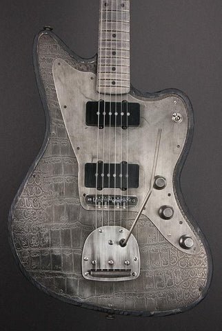 11053 Antique Silver Gator Plain Pickguard SteelMaster