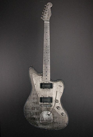 11053 Antique Silver Gator Plain Pickguard SteelMaster