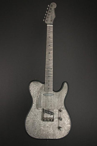 11182 Antique Silver Paisley SteelTopCaster