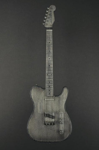 15020 Antique Silver Snakeskin SteelTopCaster