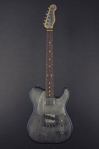 14187 Antique Silver Paisley SteelTopCaster