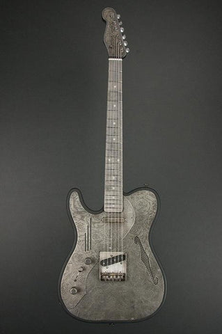 11154 Antique Silver Roses LEFTY Deluxe SteelTopCaster