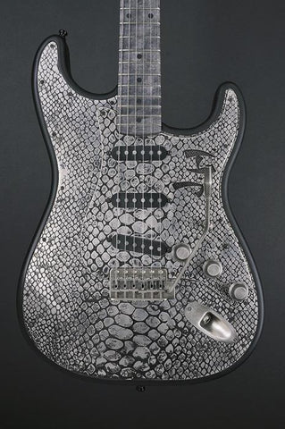 11196 Johnny Hallyday Antique Silver Snakeskin Steel O Matic