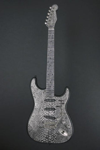 11196 Johnny Hallyday Antique Silver Snakeskin Steel O Matic
