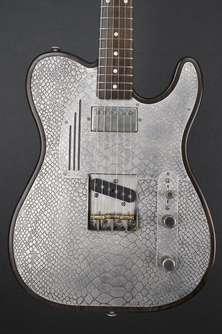 11078 Antique Silver Snakeskin Rosewood SteelTopCaster