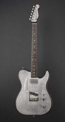11078 Antique Silver Snakeskin Rosewood SteelTopCaster