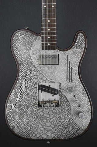 11244 Antique Silver Snakeskin Deluxe SteelTopCaster